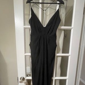 Black Deep V Jumpsuit
